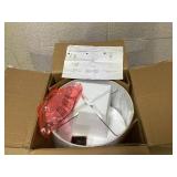 JONATHAN Y Edward Glass/Crystal Contemporary Transitional 27-in Rose Gold LED Rotary socket Table Lamp with Linen Shade