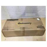 Outsunny Wooden Raised Garden Bed, Planter Box w/ Trellis and Metal Corners, Portable on Wheels for Patio, Backyard, Deck, Gray