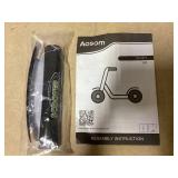 Aosom Youth Scooter Front and Rear Caliper Dual Brakes 12-Inch Inflatable Front Wheel Ride On Toy For Age 5+ - White