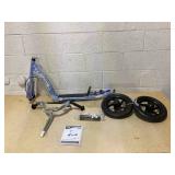 HOMCOM Kick Scooter for Kids 5-12 Years Old with Adjustable Height Handlebar, Non-slip Footplate, Big Wheels, Rear Brake, Blue