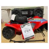 Qaba Kids ATV Quad, 6V Ride On Toy with Rechargeable Battery, Light, Music, Forward & Reverse for Toddlers, Red