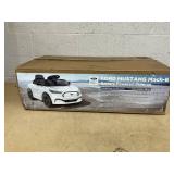 Qaba 12V Kids Ride On Car, Licensed Ford Mustang Mach-E Electric Car with Remote Control, LED Light, Music, Pink