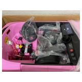 Qaba 12V Kids Ride On Car, Licensed Ford Mustang Mach-E Electric Car with Remote Control, LED Light, Music, Pink