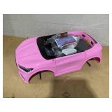 Qaba 12V Kids Ride On Car, Licensed Ford Mustang Mach-E Electric Car with Remote Control, LED Light, Music, Pink