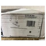 Delta Essa Matte Black Kitchen Faucet with Pull Down Sprayer, Modern Single Hole Kitchen Sink Faucet, Single Handle, Matte Black 9113-BL-DST