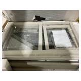 PawHut Wooden Bird Aviary with Slide-Out Tray, Birdhouse, Ladder, Perches for Finches, Parakeets, Gray