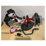 Qaba 12V Kids Electric Motorcycle w/ Twist Grip Throttle, Training Wheels, Rear Suspension & Music, Red