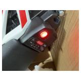 Qaba 12V Kids Electric Motorcycle w/ Twist Grip Throttle, Training Wheels, Rear Suspension & Music, Red