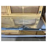 PawHut Wooden Rabbit Hutch Bunny Cage with Openable Waterproof Roof, No Leak Tray Solid Fir Wood Build for Rabbits, Chickens, Ducks, Indoor/Outdoor