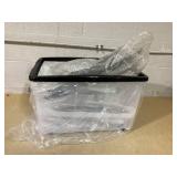 PawHut 22" 2-Tier Hamster Cage with Extra-Deep 14" Base, Small Animal Cage with Ramp, Water Bottle, Food Dish, Wheels, Black