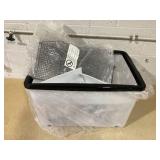 PawHut 22" 2-Tier Hamster Cage with Extra-Deep 14" Base, Small Animal Cage with Ramp, Water Bottle, Food Dish, Wheels, Black