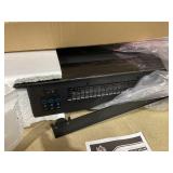 HOMCOM 28.5" 1450W Electric Wall-Mounted Fireplace with Flame Effect, 7 Color Background Light, Black