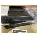 HOMCOM 28.5" 1450W Electric Wall-Mounted Fireplace with Flame Effect, 7 Color Background Light, Black