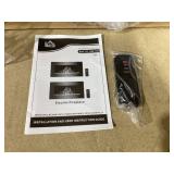 HOMCOM 28.5" 1450W Electric Wall-Mounted Fireplace with Flame Effect, 7 Color Background Light, Black