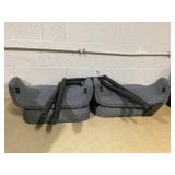 HOMCOM Modern Bar Stools, Set of 2 Swivel Kitchen Chairs, Dark Gray