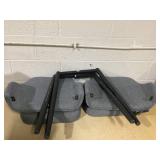 HOMCOM Modern Bar Stools, Set of 2 Swivel Kitchen Chairs, Dark Gray