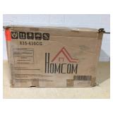 HOMCOM Modern Bar Stools, Set of 2 Swivel Kitchen Chairs, Dark Gray