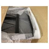 HOMCOM 3-Panel Folding Fireplace Screen for Wood Burning with Double Doors, Home Heavy Duty Steel Fire Spark Guard, 47.25" W x 31" H, Black