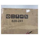 HOMCOM 3-Panel Folding Fireplace Screen for Wood Burning with Double Doors, Home Heavy Duty Steel Fire Spark Guard, 47.25" W x 31" H, Black