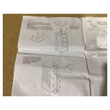 HomGarden 4 Drawers Bathroom Storage Cabinet Narrow Floor Side Cabinet for Home Kitchen Dining Room, Gray (Missing Hardware)