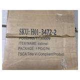 HomGarden 4 Drawers Bathroom Storage Cabinet Narrow Floor Side Cabinet for Home Kitchen Dining Room, Gray (Missing Hardware)