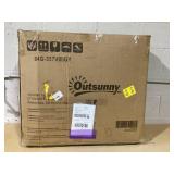 Outsunny Outdoor Folding Chaise Lounge Chair with 4-Position Adjustable Backrest, Magazine Pocket, Removable Head Pillow, Gray