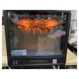 HOMCOM 27" Freestanding Electric Fireplace with Mantel, 1400W Replaceable Fireplace Insert Heater with Timer, White