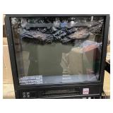 HOMCOM 27" Freestanding Electric Fireplace with Mantel, 1400W Replaceable Fireplace Insert Heater with Timer, White