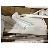 HOMCOM 27" Freestanding Electric Fireplace with Mantel, 1400W Replaceable Fireplace Insert Heater with Timer, White