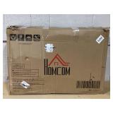 HOMCOM 27" Freestanding Electric Fireplace with Mantel, 1400W Replaceable Fireplace Insert Heater with Timer, White