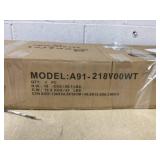 Soozier Squat Rack with Pull Up Bar and Barbell Bar Adjustable Bench Press Multi-Function Weight Lifting Half Rack, White