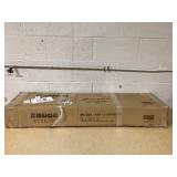 Soozier Squat Rack with Pull Up Bar and Barbell Bar Adjustable Bench Press Multi-Function Weight Lifting Half Rack, White