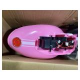 Qaba 24V Kids Motorcycle with 3-Speed, Electric Motorcycle with Rear Suspension and LED Lights for 8-12 Years Old, Pink