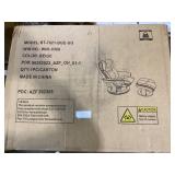 Flash Furniture BT-7821-BK-GG 33 Inch Swivel Recliner Black Upholstered Wood Base