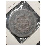 1853 US BRAIDED HAIR LARGE CENT