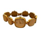Emilio Robba Gold Tone Ladies Quartz Bracelet Watch