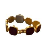 Ladies Jules Rolle Paris Gold Tone Bracelet Wristwatch