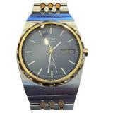 Seiko Quartz Two-Tone Stainless Steel Wristwatch with Day-Date