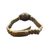 Waltham Stainless Steel Day-Date Wristwatch with Metal Band