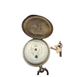 Antique Pocket Watch with Key and Roman Numeral Dial