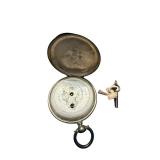 Antique Pocket Watch with Key and Roman Numeral Dial