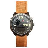 Naviforce NF9095M Analog Wristwatch with Brown Strap