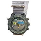 Shark Sport Watch with Gray Nylon Strap and Multi-Function Dial