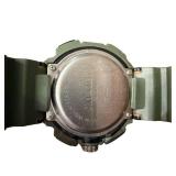 Smael Digital Analog Green Sport Watch with Water Resistant Band