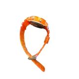 SKMEI 50M Orange Digital Sports Watch with Floral Design