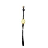 Caravelle Bulova Ladies Quartz Watch with Black Strap