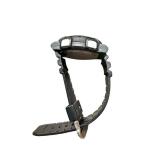 Digital Sports Wristwatch with Black Plastic Band and Alarm