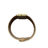 Gruen Diamond Quartz Wristwatch with Textured Gold-Tone Band