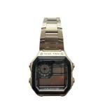SKMEI Dual Time Digital Wristwatch with Metal Band