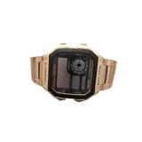 SKMEI Dual Time Digital Wristwatch with Metal Band